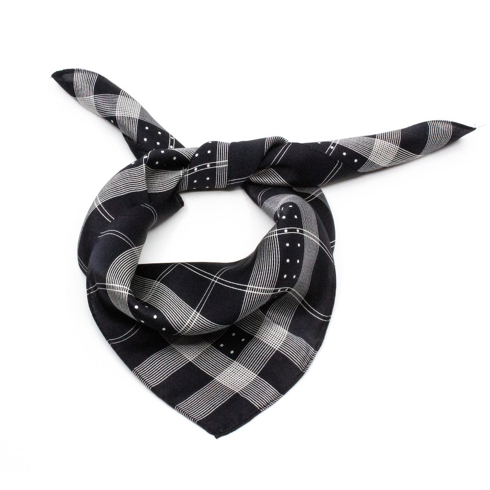 Stockholm Sidensjal 50x50cm Svart