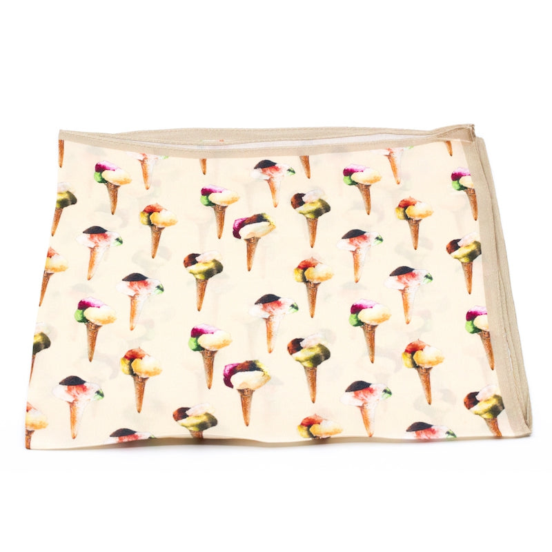 Nice Sidensjal Creme Creme