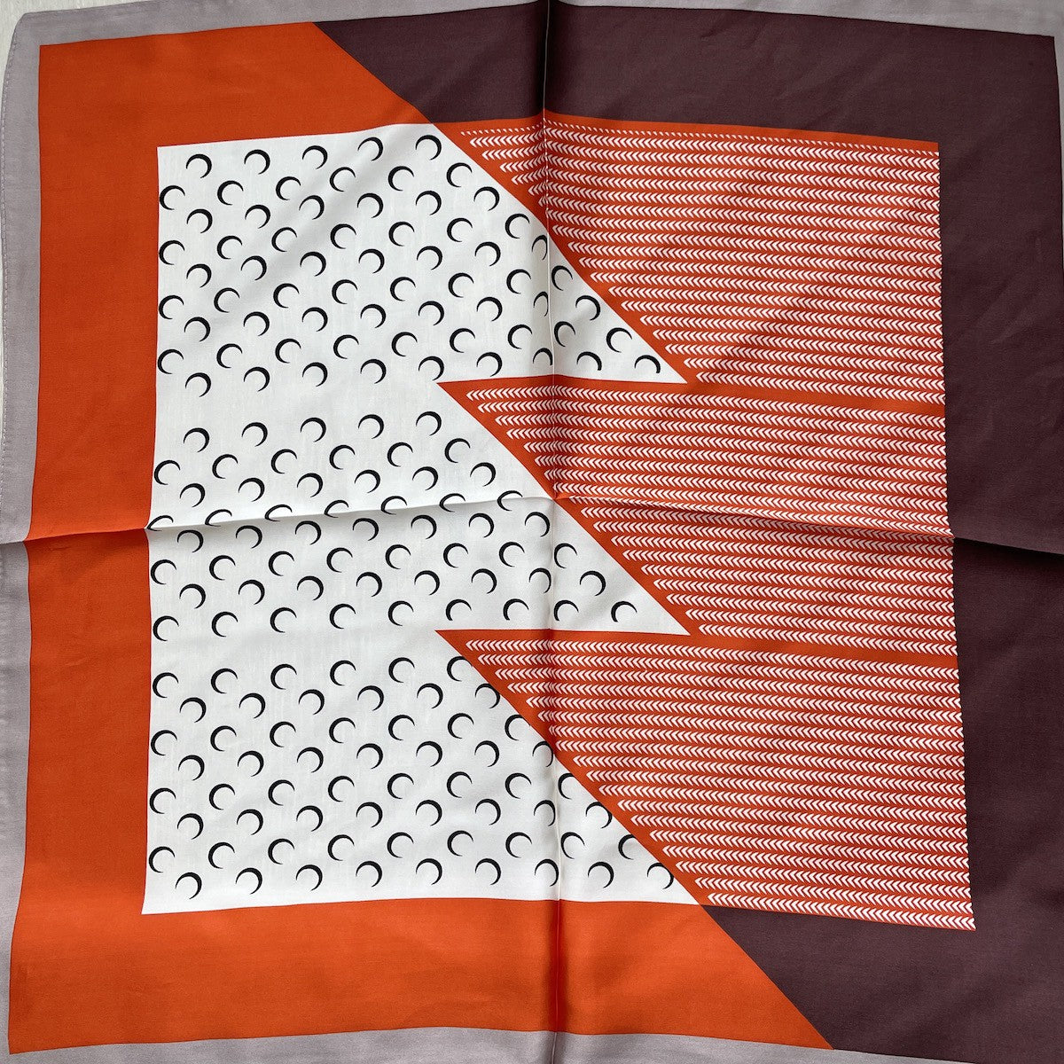 Sutri Sidensjal Orange Blå