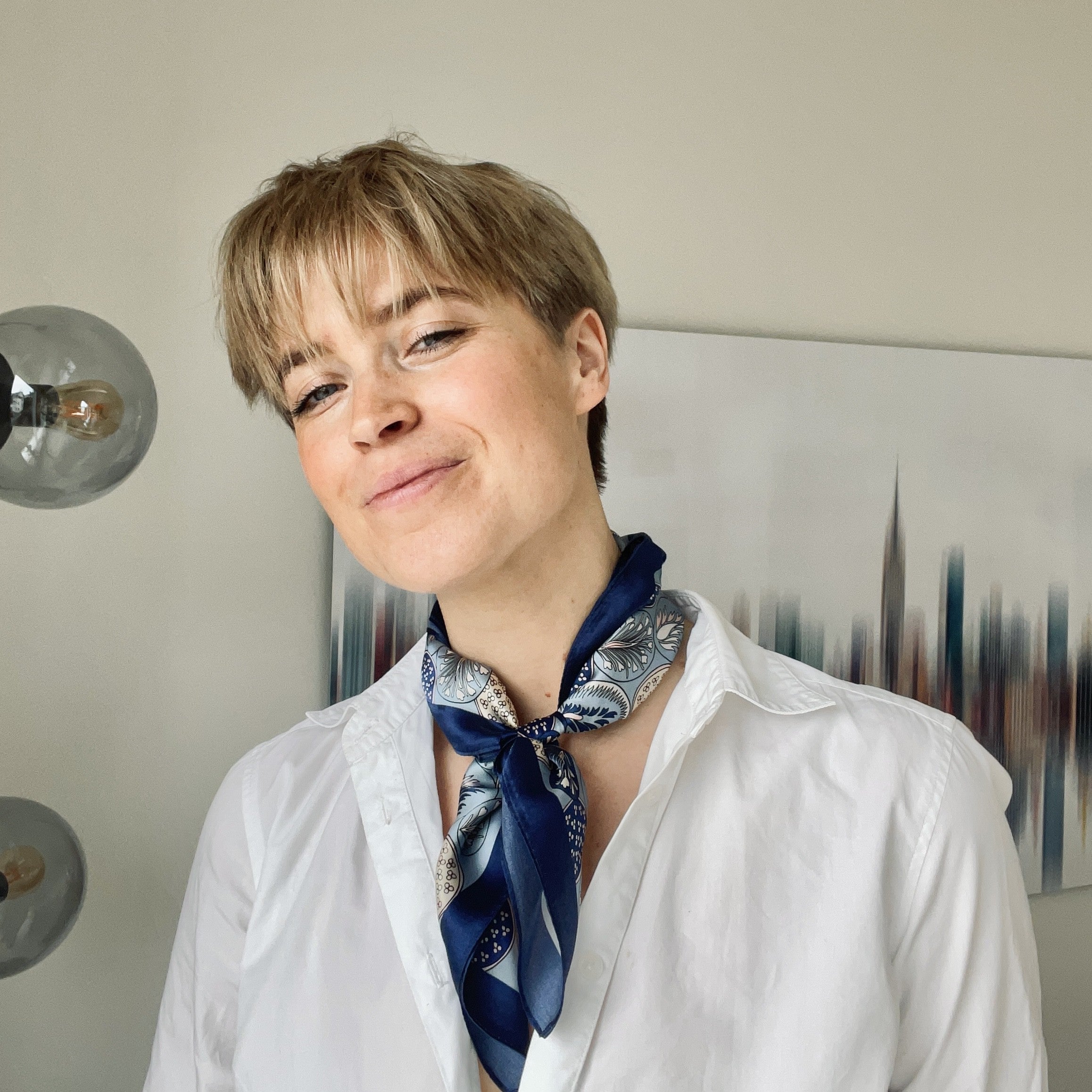 Canino Sidensjal Blå Blå