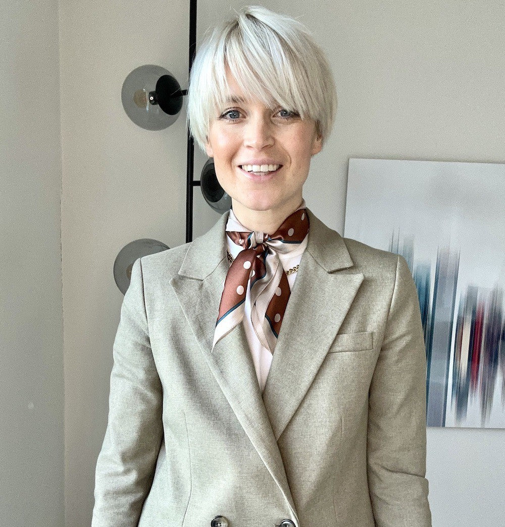 Goch Sidensjal 50x50cm Camel Camel