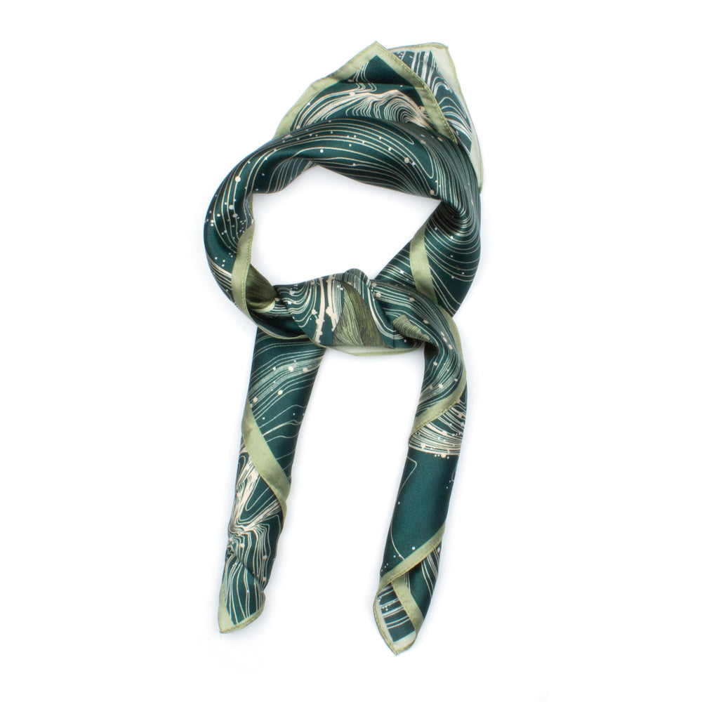Detmold Silk Shawl Green