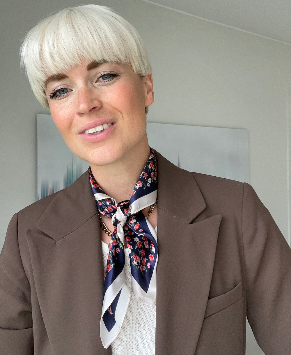 Hameln Sidensjal Blå