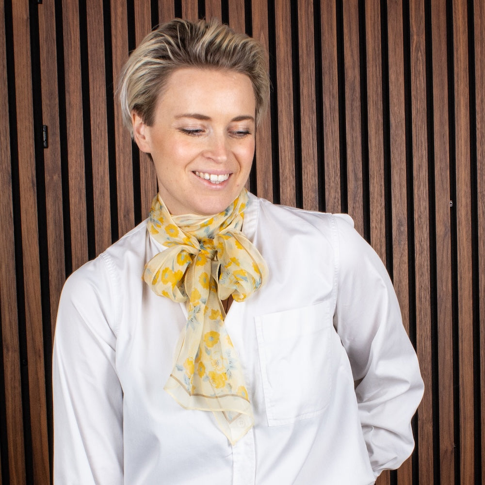Beauvais Silk Scarf Yellow