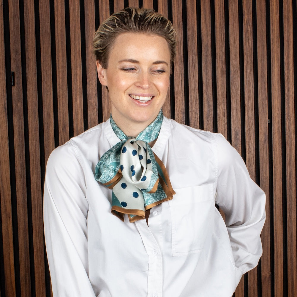 Angers Silk Scarf Green