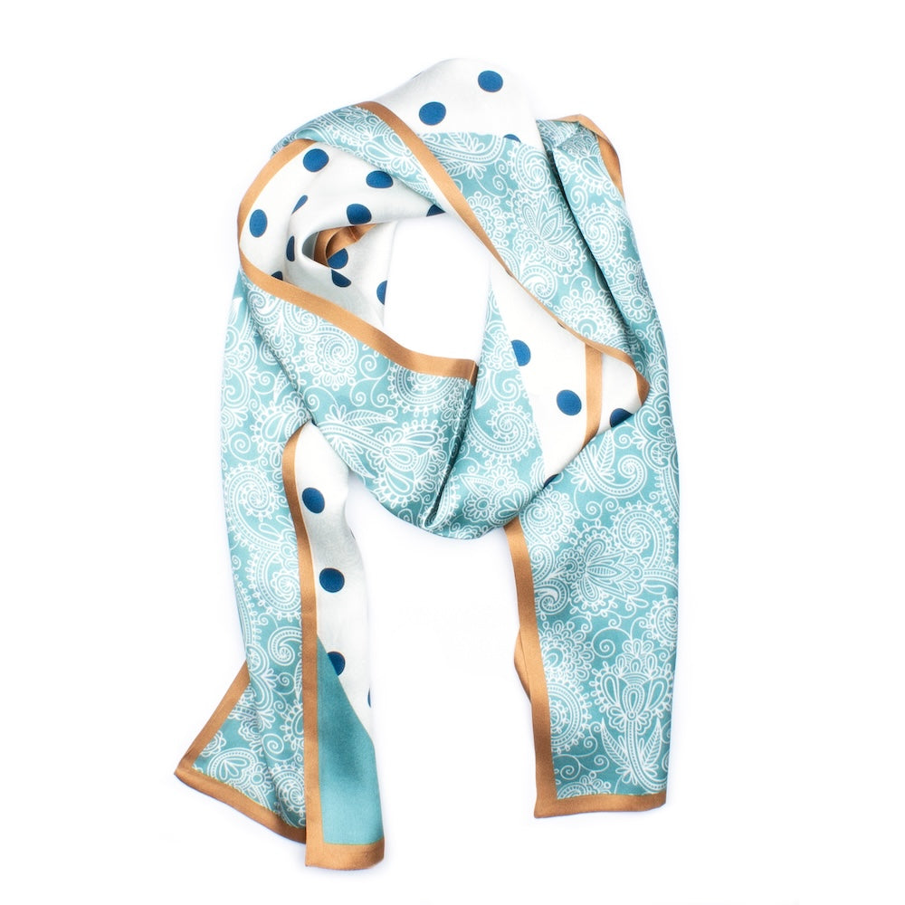 Angers Silk Scarf Green