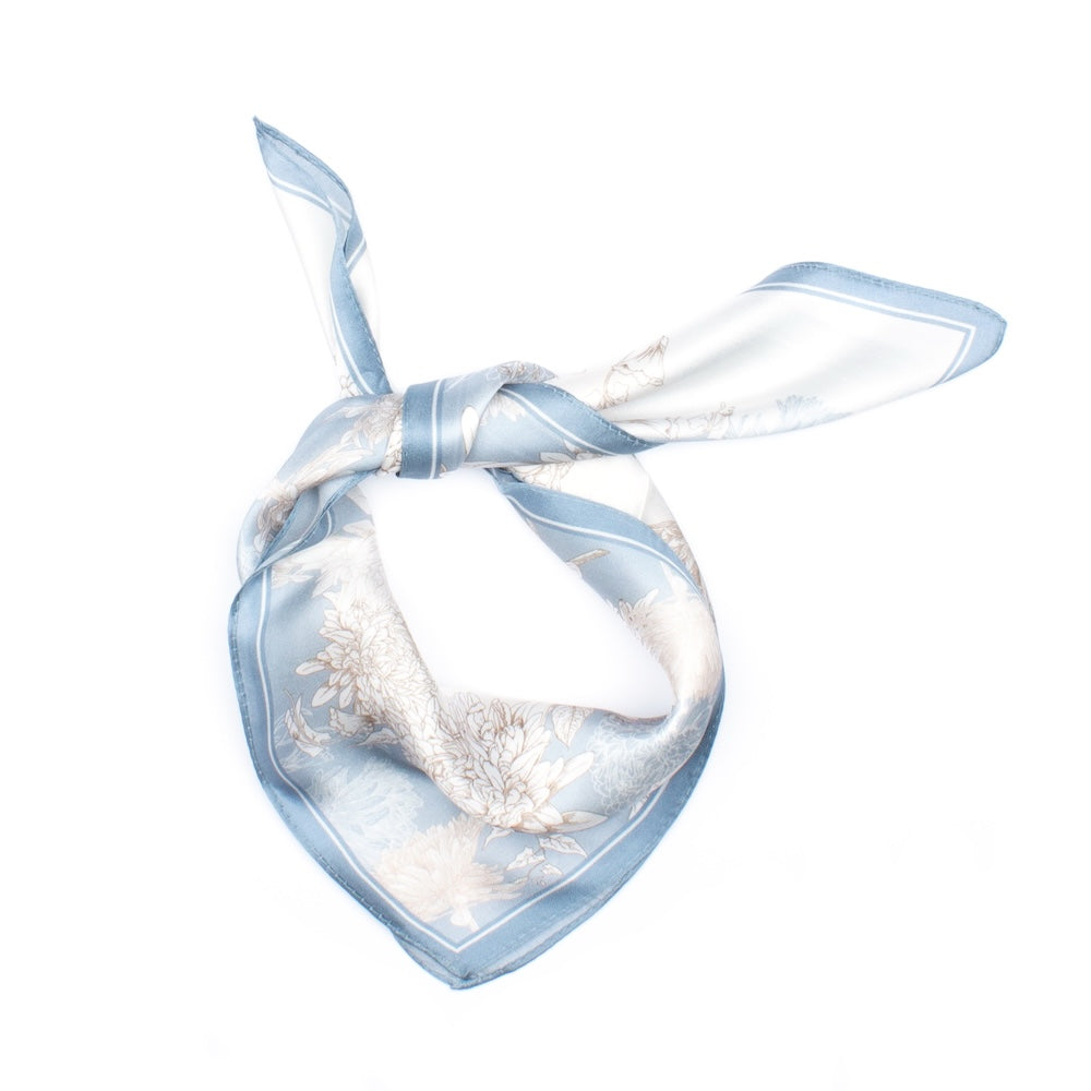 Honfleur Silk Scarf Blue