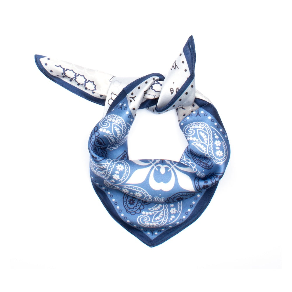 Deauville Silk Scarf Blue