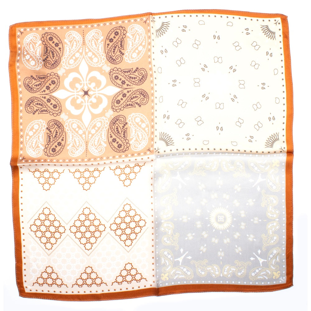 Bolbec Silk Scarf 50x50cm Yellow