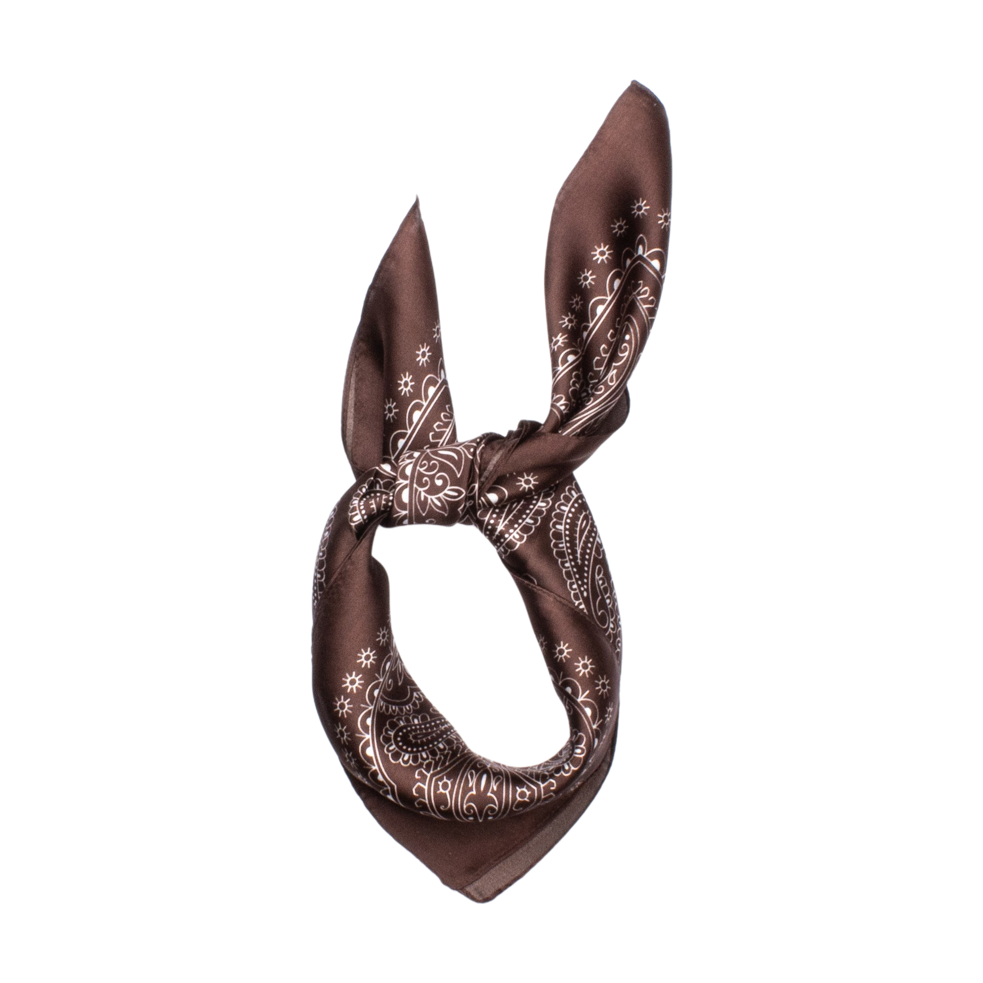 Trafari Silk Shawl 50x50cm Brown