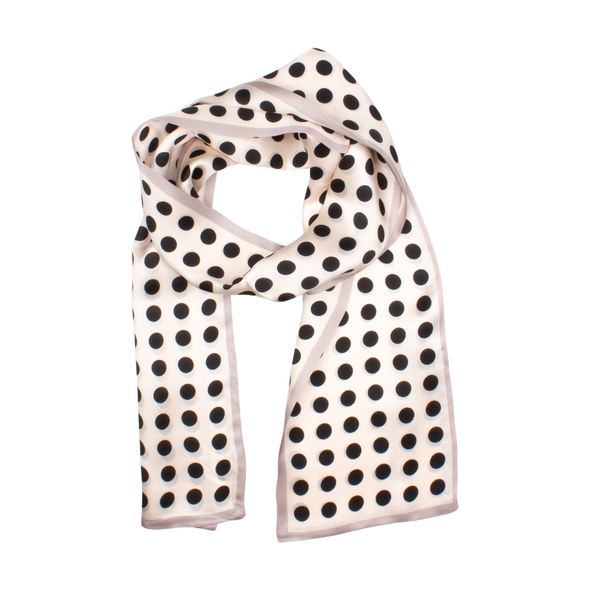 London Sidensjal 150x15cm Vit