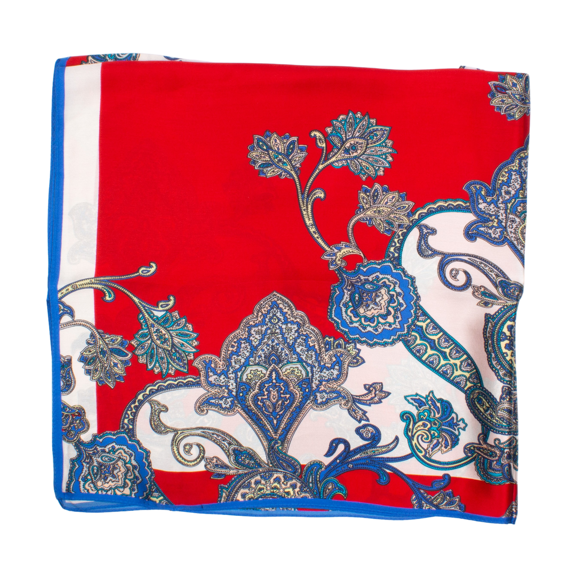 Faversham Sidensjal 90x90cm Röd