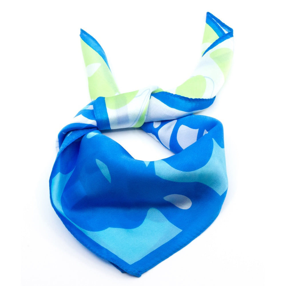 Pigalle Sidensjal 50x50cm Blå