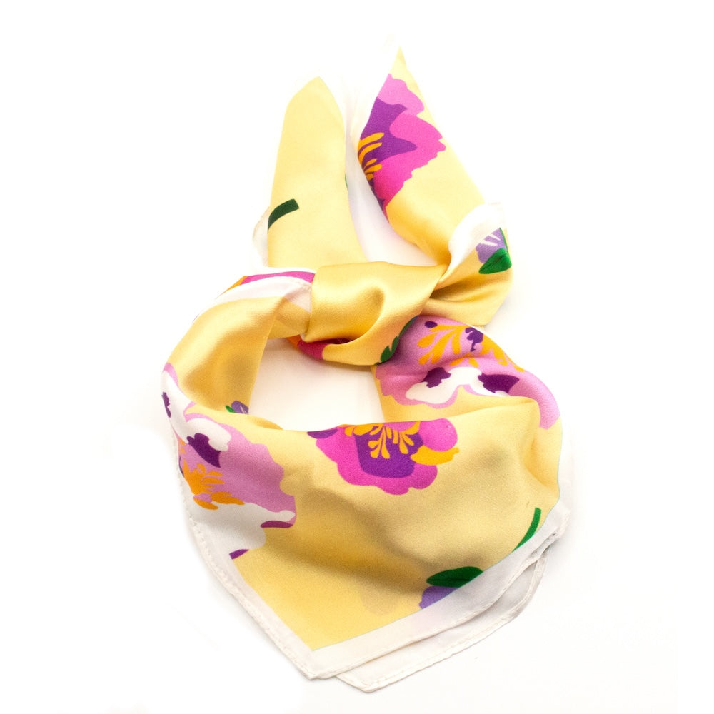 Charonne Sidensjal 50x50cm Gul