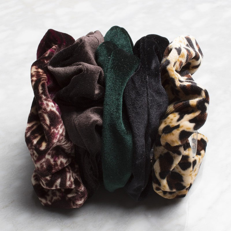 Velvet Scrunchie Svart Default Title