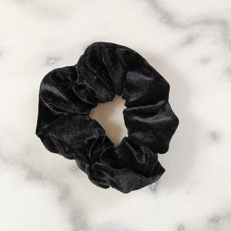 Velvet Scrunchie Svart Default Title