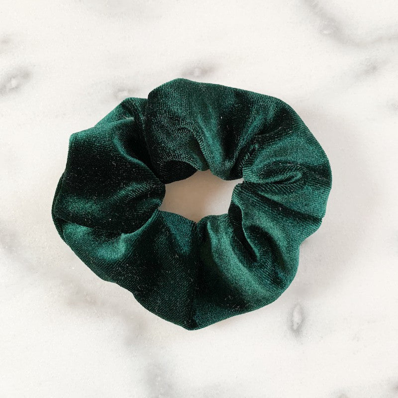 Velvet Scrunchie Grön Default Title