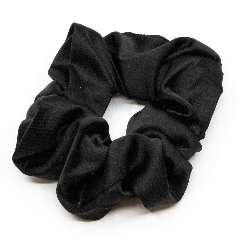 Satin Scrunchie Svart Svart