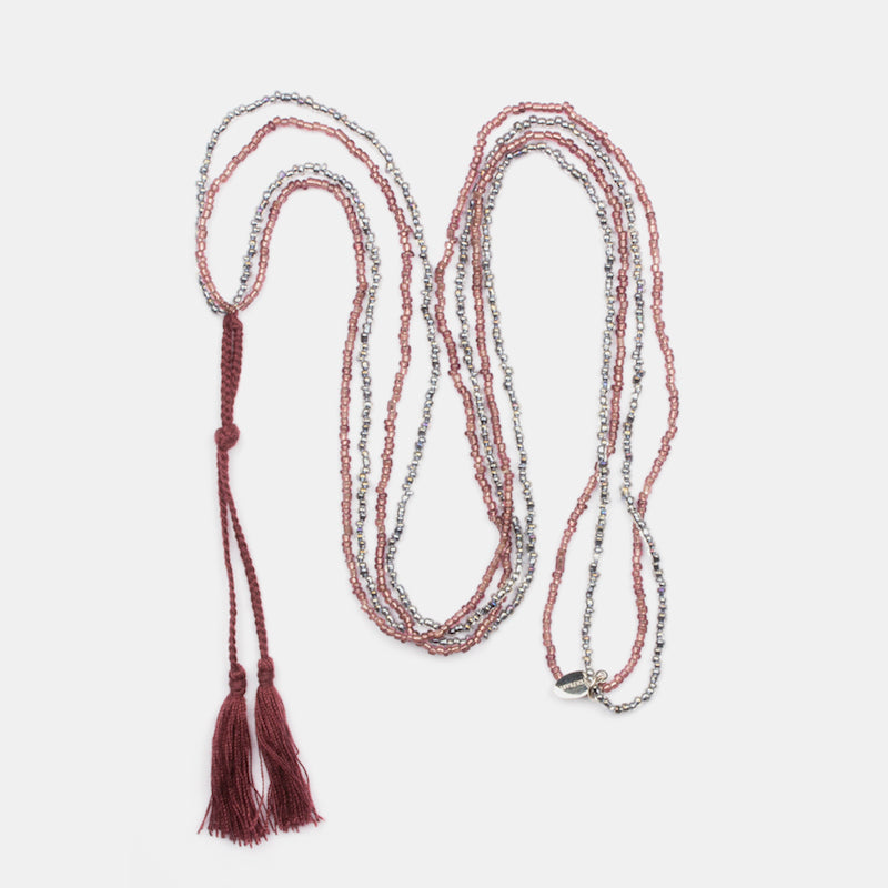 Pranayama Halsband Plommon Lila