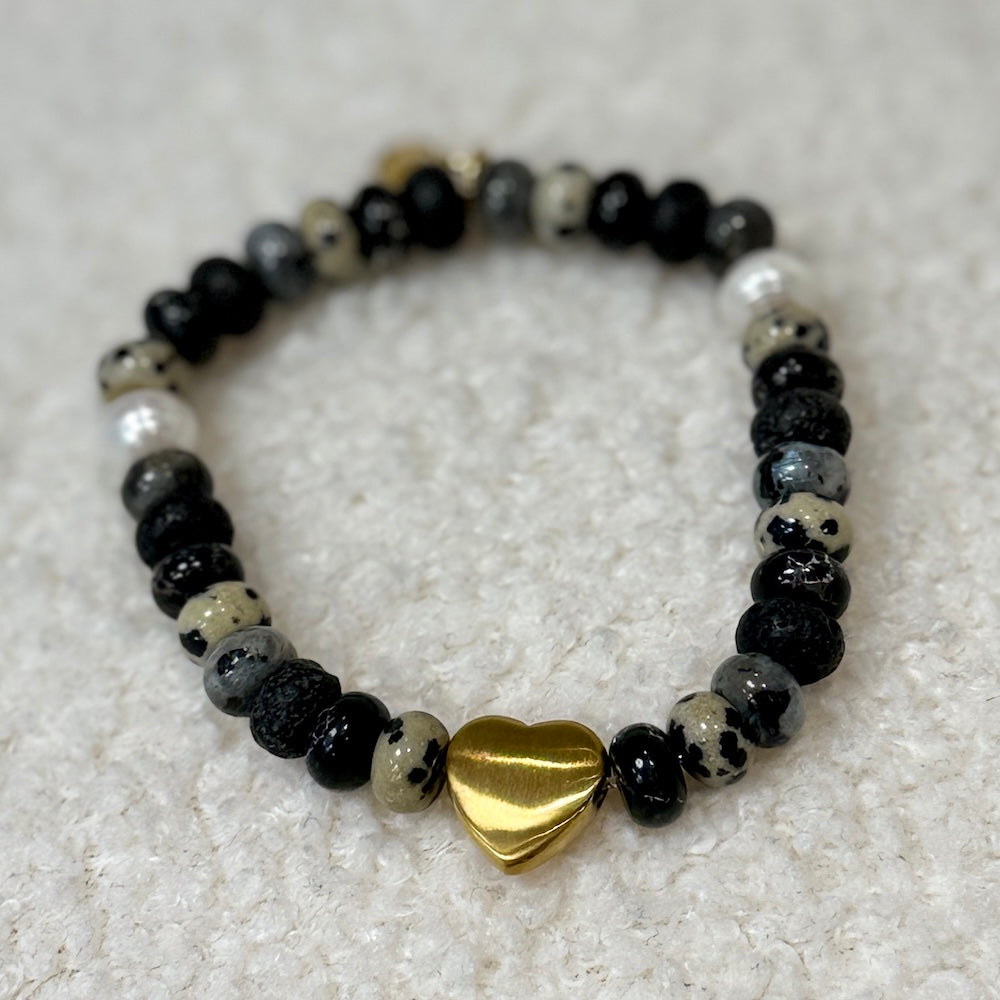 Love Chunky Gem Armband Guld