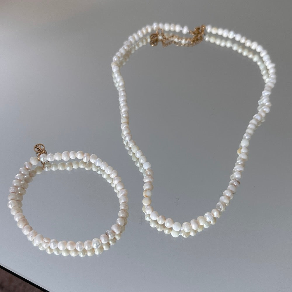 Unpolished Necklace White