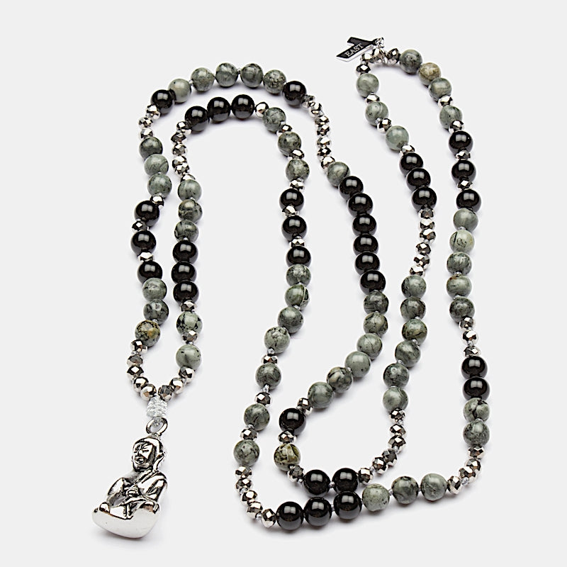 Namaste Halsband 90cm Grå Grå