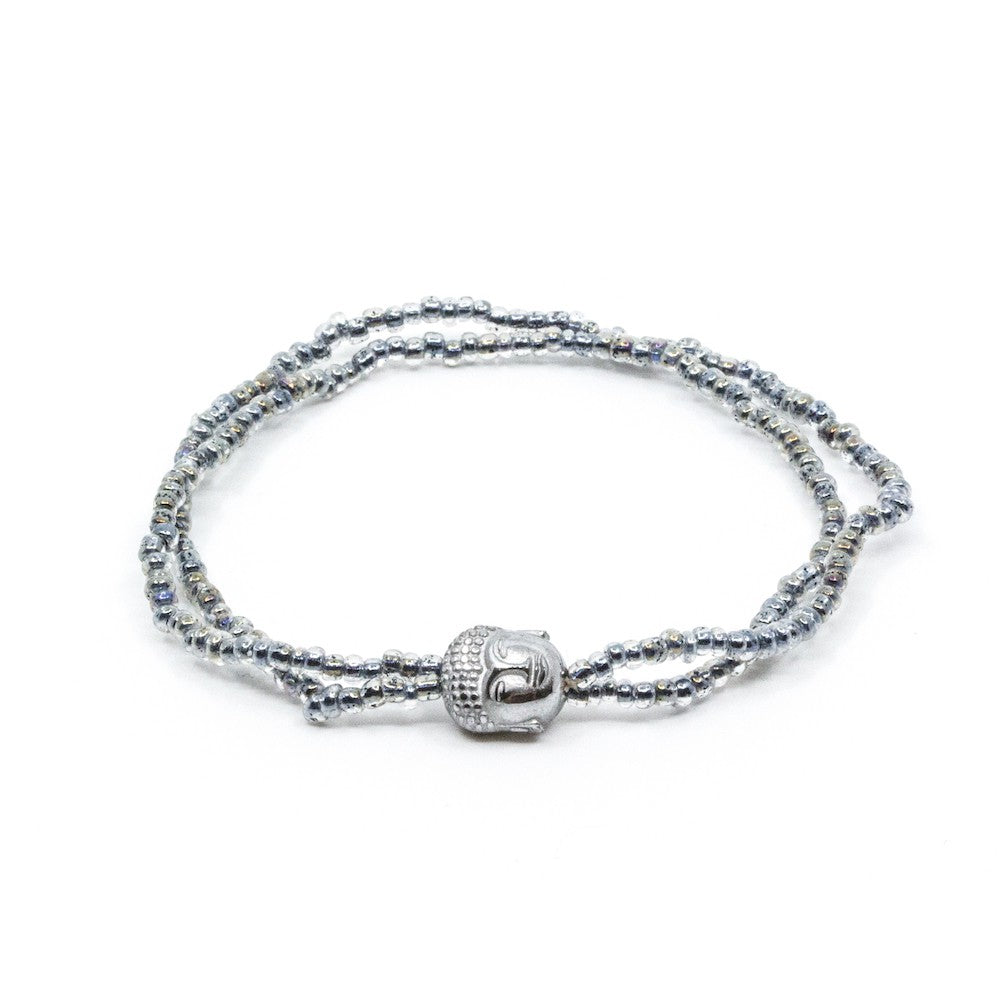 Mini Buddha Armband Silver Silver