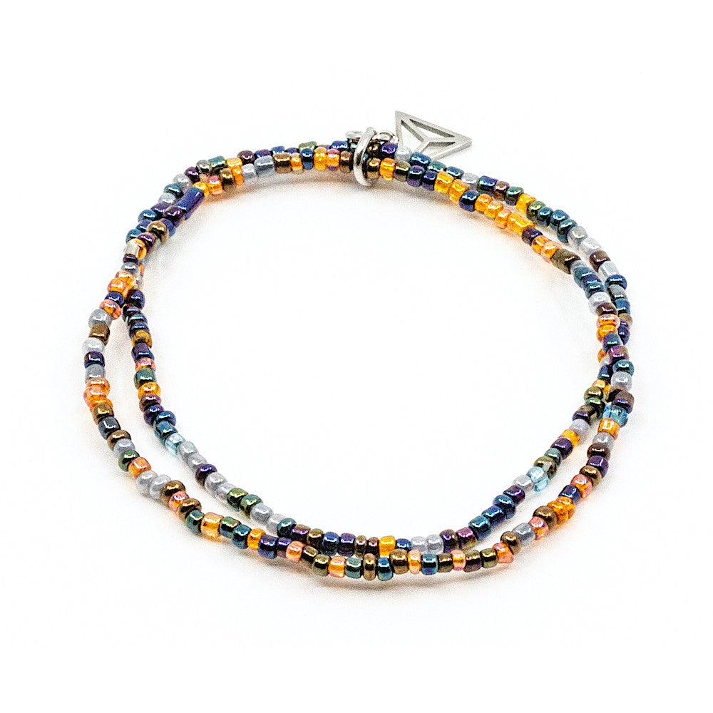 Double Colorfull Armband Blå Blå