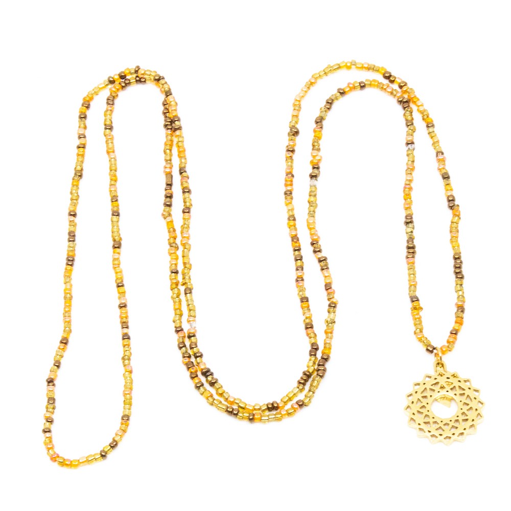 Chakra Wheel Halsband Orange Orange