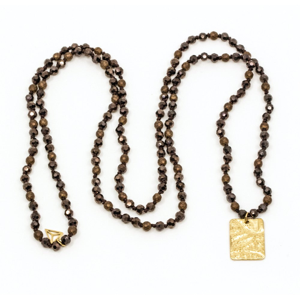 Amulet Halsband Brun Brun
