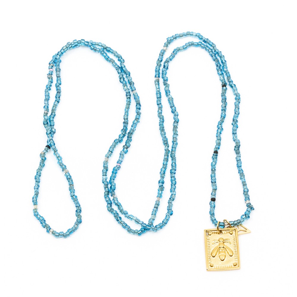 RE:used Bee Amulet Halsband Blå Blå/Guld