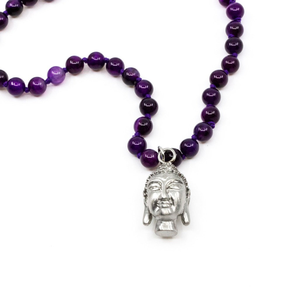 Buddha Halsband Lila Lila