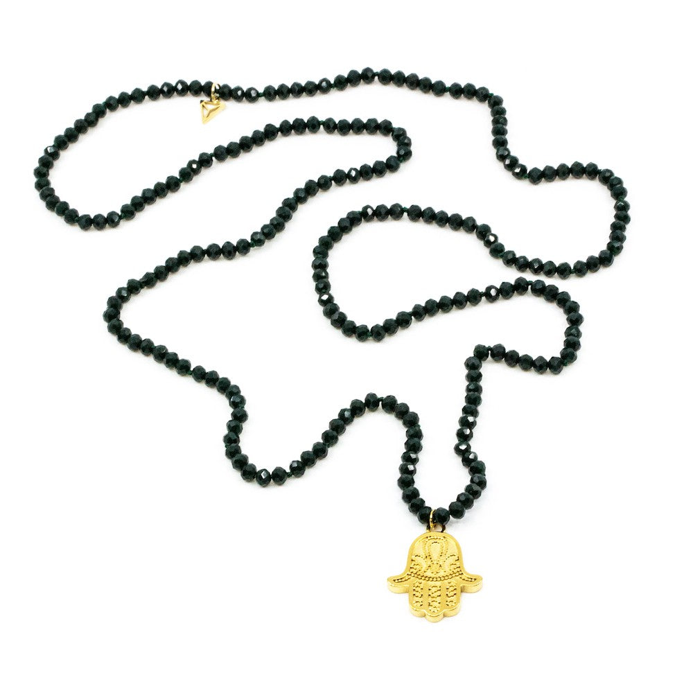 Hamsa Halsband Grön Grön