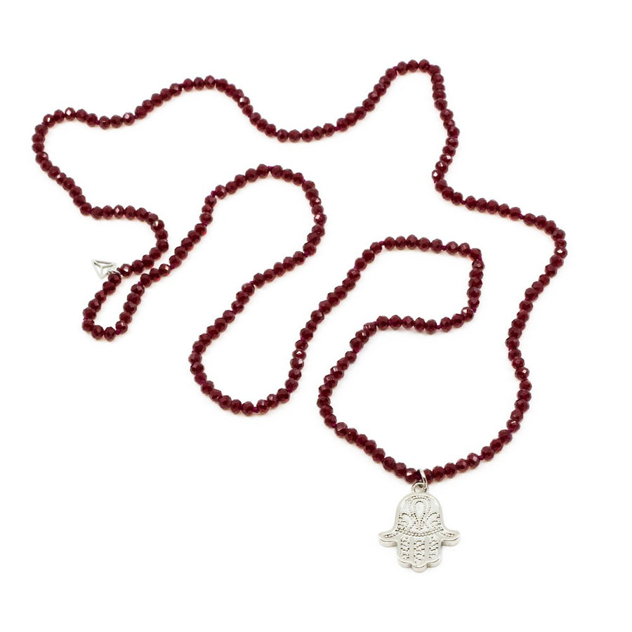 Hamsa Halsband Röd Röd