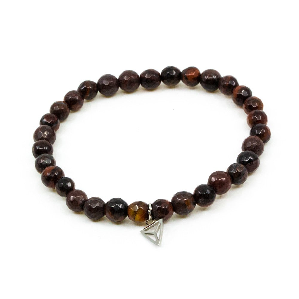 Red Tiger Eye Armband Röd Röd