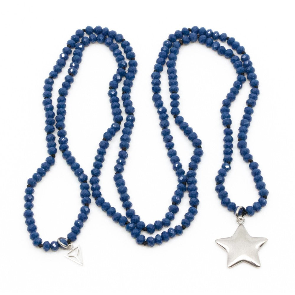Silver Soft Star Halsband Blå Blå