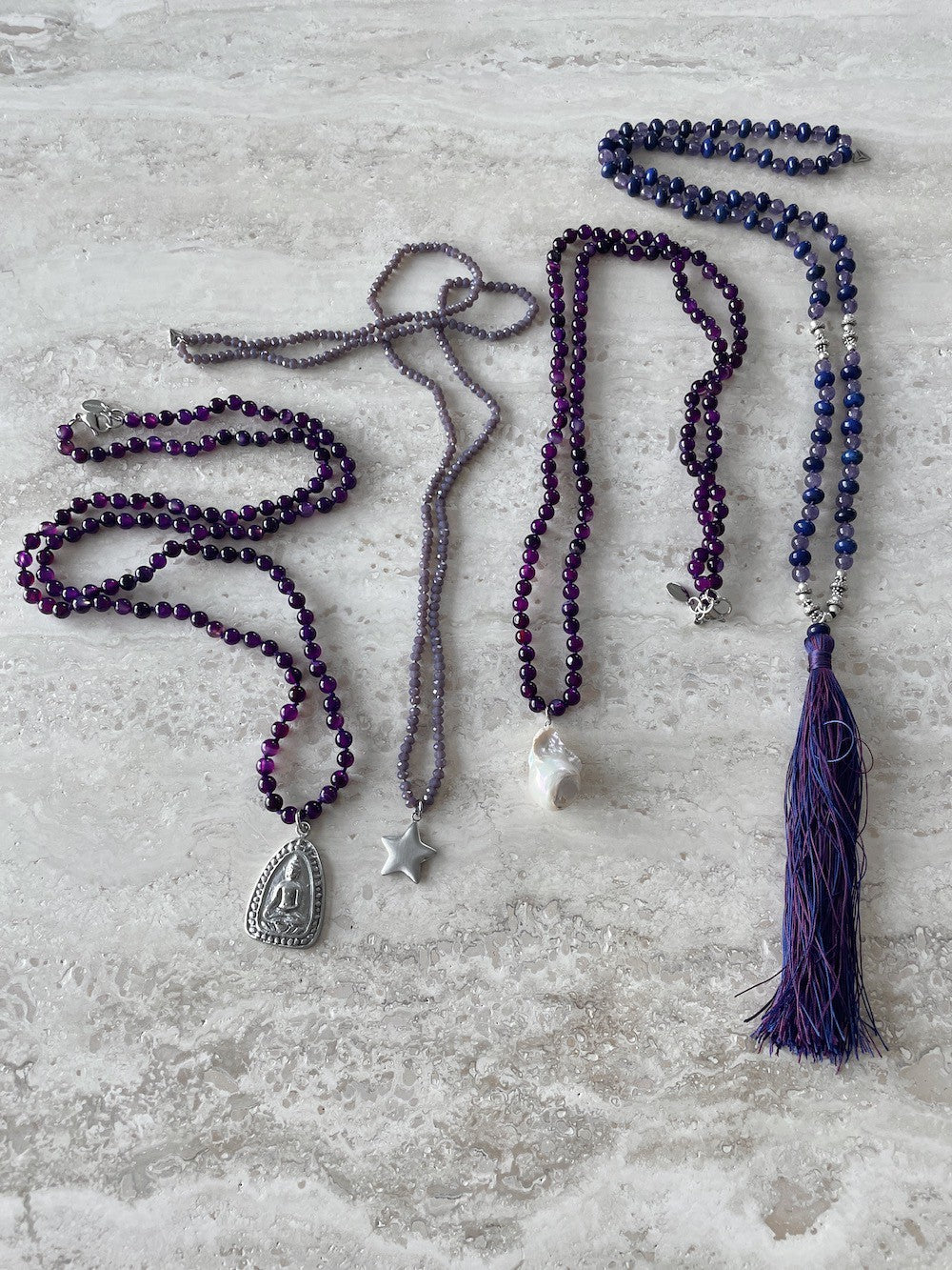 Silver Soft Star Halsband Lila Lila