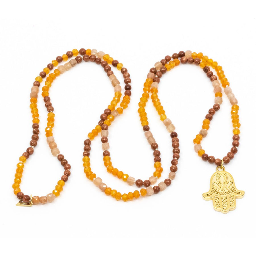 Hamsa Halsband Orange Orange