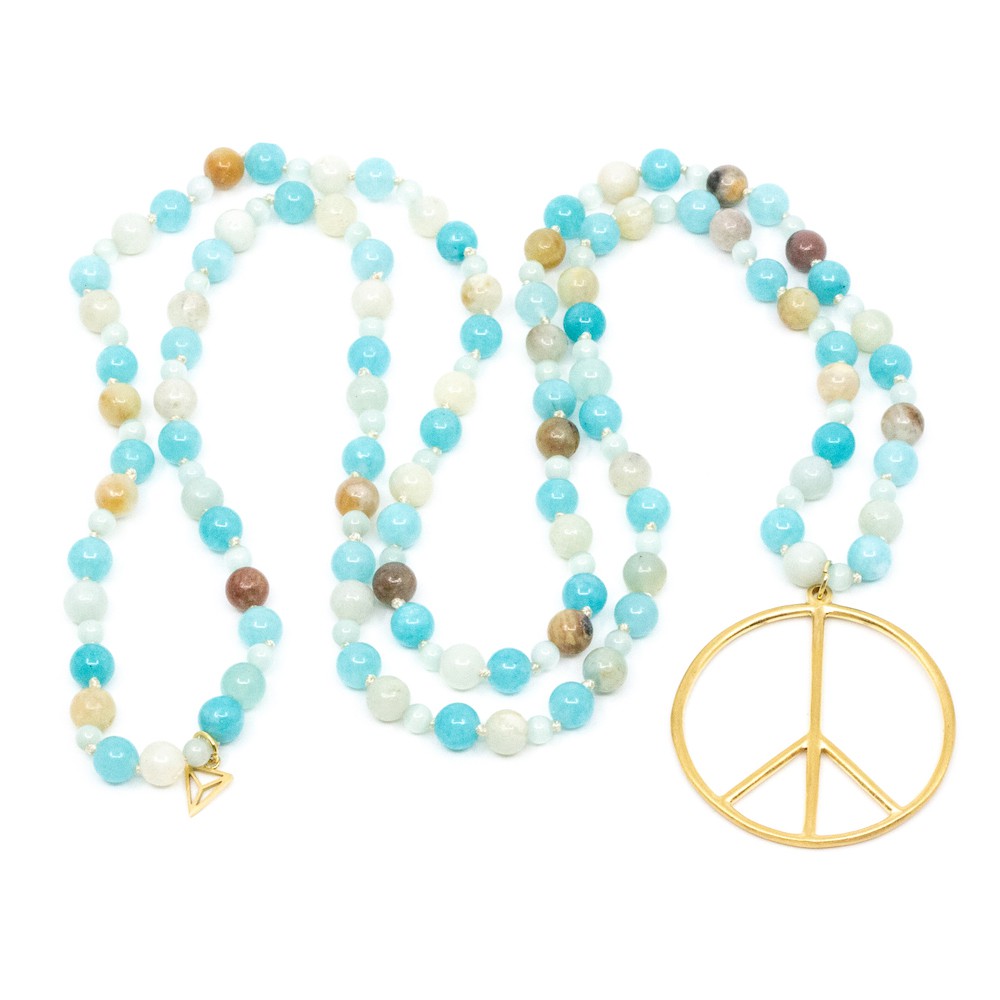 Big Peace Halsband Turkos Turkos