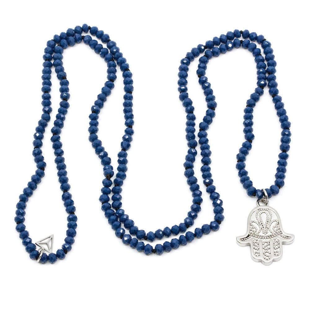 Hamsa Halsband Blå Blå