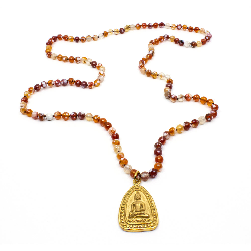 Fire Agate Necklace Red
