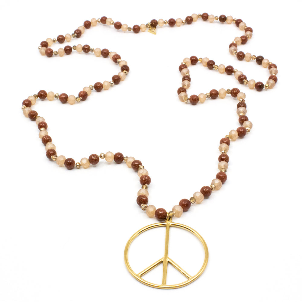 Peace Necklace Rust