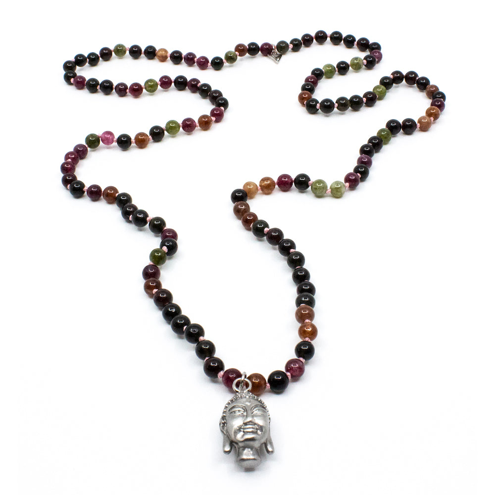 Buddha Necklace Jade Kunzite