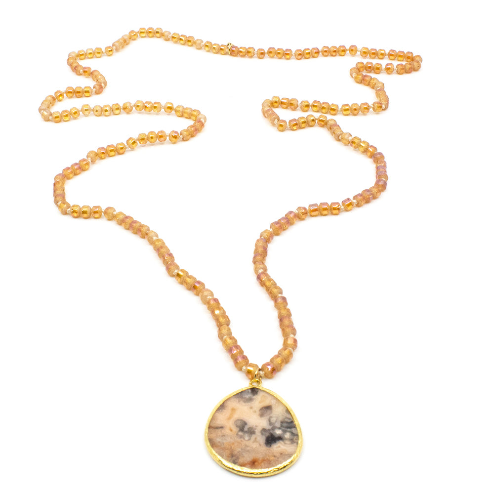 Omikron Gemstone Necklace Orange