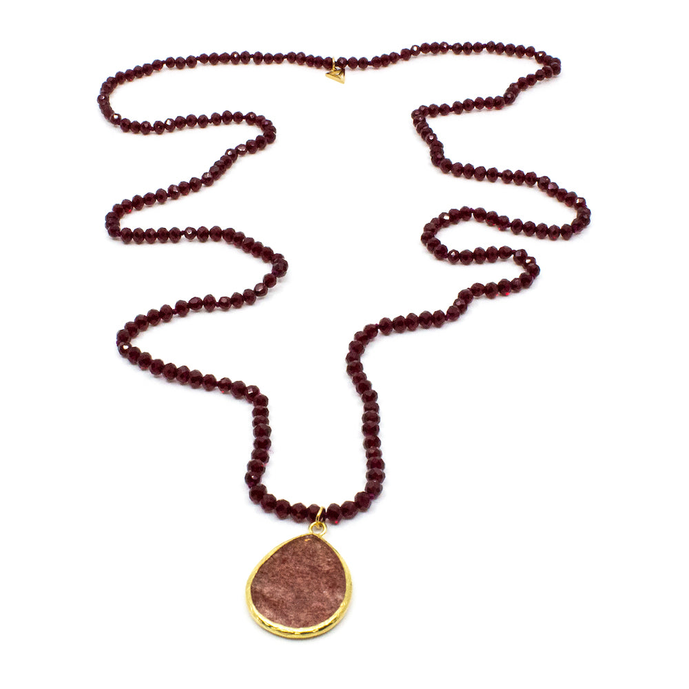 Omikron Gemstone Necklace Red