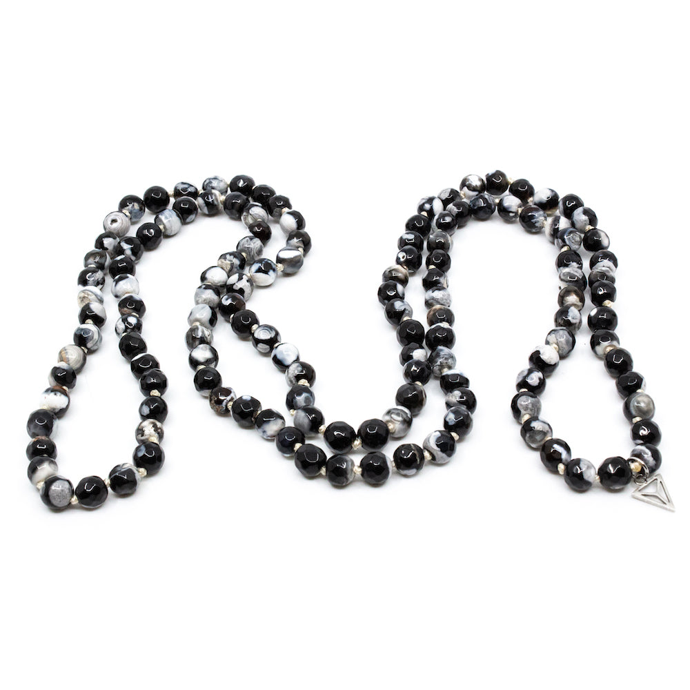 Single Black Fire Agate Necklace