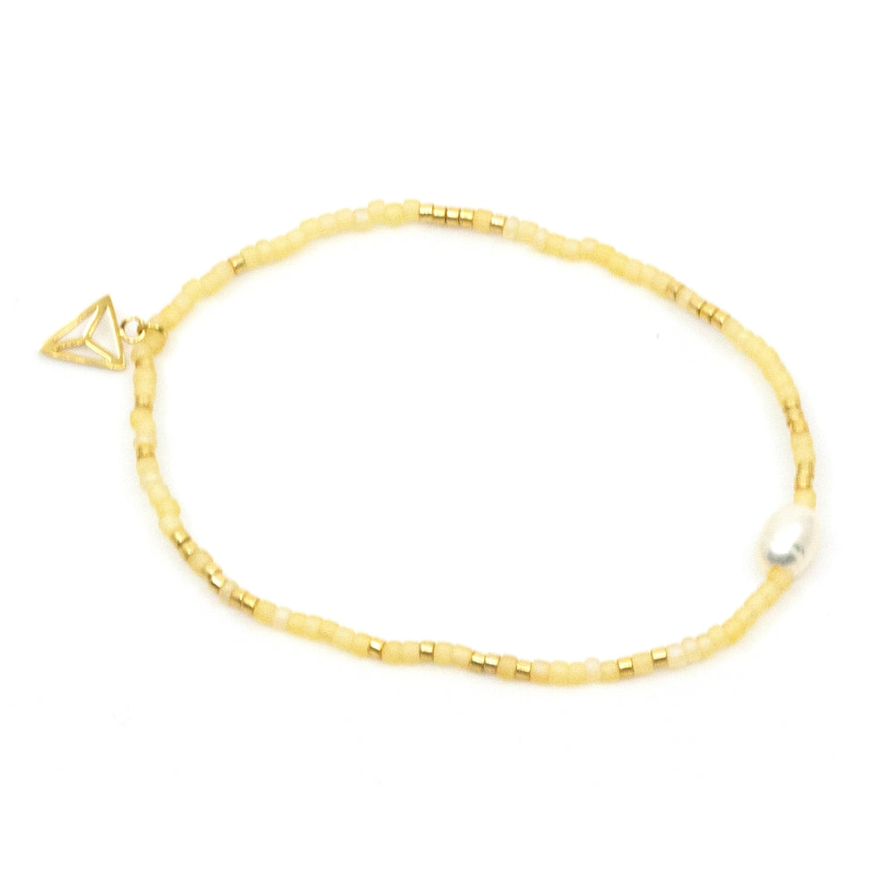 Mini Pearl Bracelet Yellow