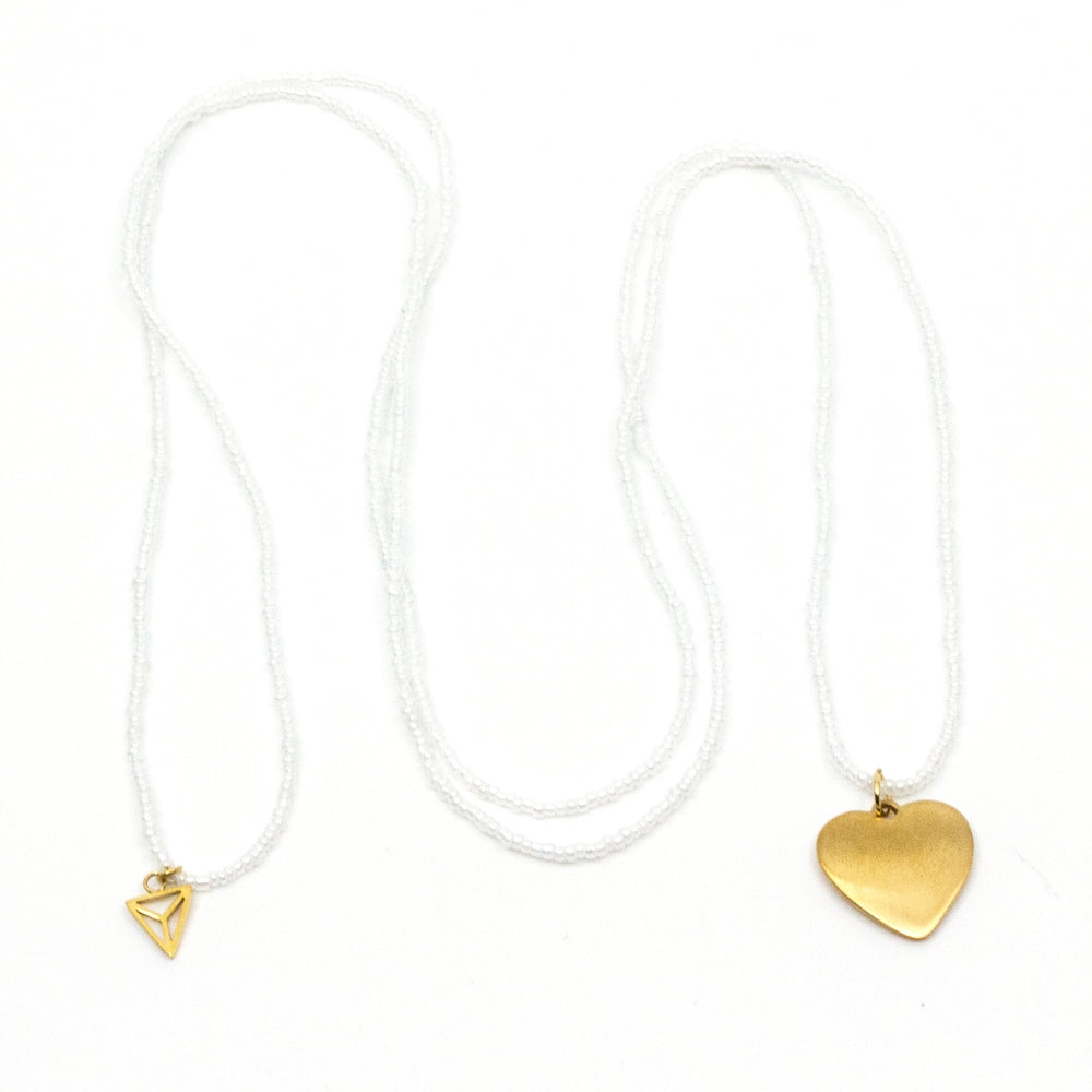 Small Love Necklace White