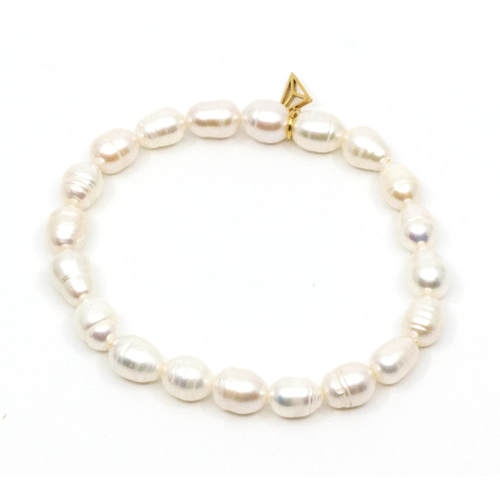 Bigger Pearl Bracelet White