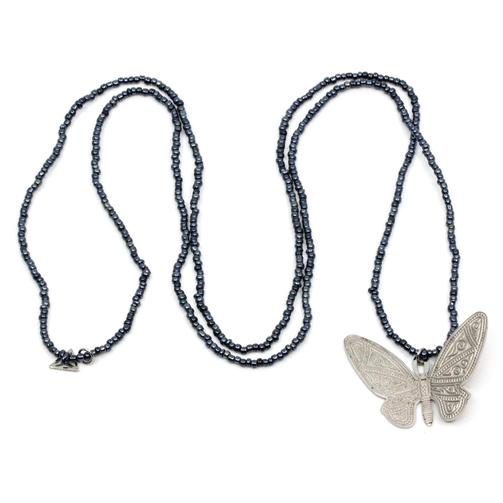 Butterfly Necklace Blue